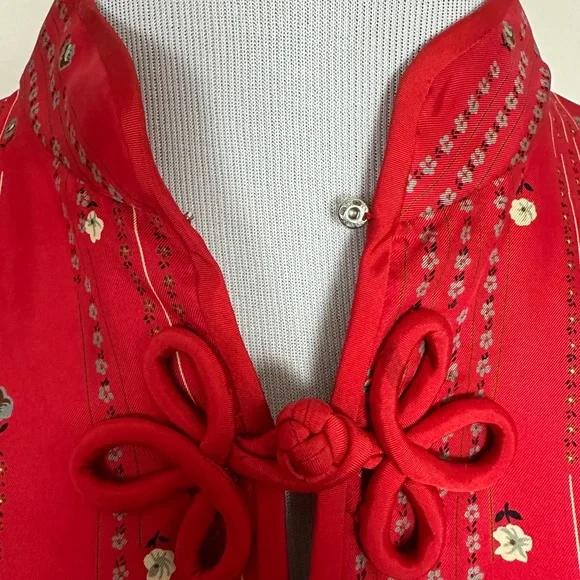 VINTAGE JANES CHEN Red Cheongsam Dress - Picture 6 of 10